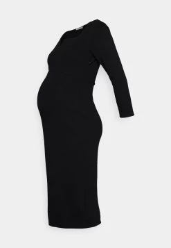 Notch Neckline Midi Dress - Vestido Ligero - Black -Anna Field 01d148d1237f4d8fb0b9cc9c73d98252