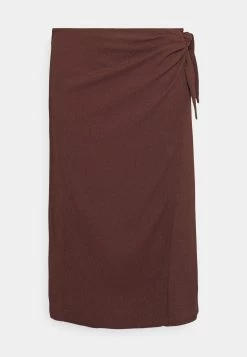 Curvy Textured Sarong Midi Skirt - Falda Cruzada - Brown -Anna Field 32eb2e97370a414c9459b91ab42d5b52