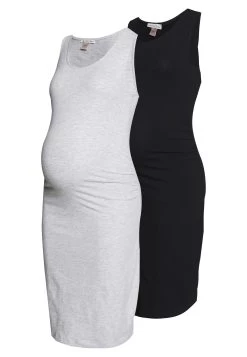 2 Pack - Vestido De Tubo - Light Grey/Black -Anna Field 39ca9c517a404cfbb9a9220d30d449c2