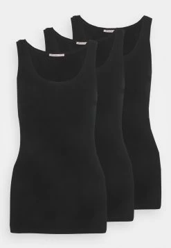 Anna Field Basic Tank 3Er Pack - Top - Black/Black/Black