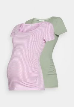 2 Pack - Camiseta Estampada - Purple/White/Teal