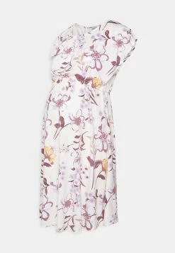 Fit And Flare Flowy Dropped Shoulder- Vestido Ligero - Beige/Lilac -Anna Field 630420692e334713bf9293cffb62fe6a