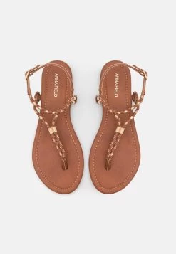 Anna Field Sandalias De Dedo - Cognac/Gold -Anna Field 7c596d3d4dd6464c819a2b72b8deb71f