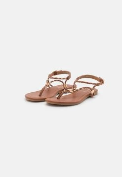 Anna Field Sandalias De Dedo - Cognac/Gold -Anna Field 8e1d6ac5d8ec478886ba5afccecbc513