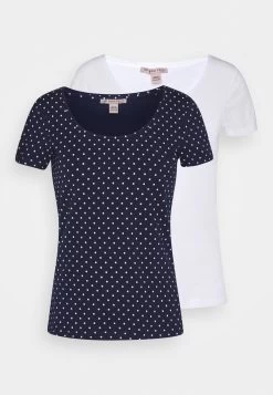 Anna Field 2Er Pack- Camiseta Estampada - Navy/White