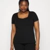Plus Size - Camiseta Estampada - Black