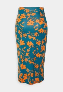 Anna Field Front Knot Midi Skirt - Falda De Tubo - Blue -Anna Field a01598194f654604b2c8dc06677f8f32