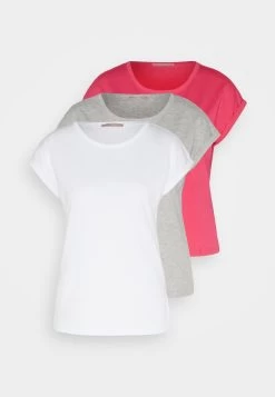 Anna Field 3 Pack - Camiseta Básica - White/Mottled Light Grey -Anna Field ab30f323e554475493e17eab6c1941e9