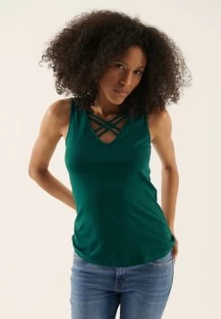 Anna Field 2-Pack - Top - Black/Dark Green 9 Anna Field 2-Pack - Top - Black/Dark Green -Anna Field acf3a39a30f84d239c78a2a360d76827