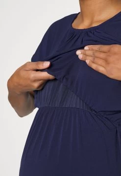 Fit And Flare Flowy Dropped Shoulder- Vestido Ligero - Dark Blue -Anna Field b98121ccc4344f8e88ae25295bea63d9