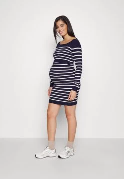 Vestido De Punto - Blue/White