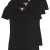 Anna Field 3 Pack - Camiseta Básica - Black
