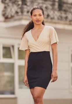 Anna Field Vestido De Tubo - Gold/Black